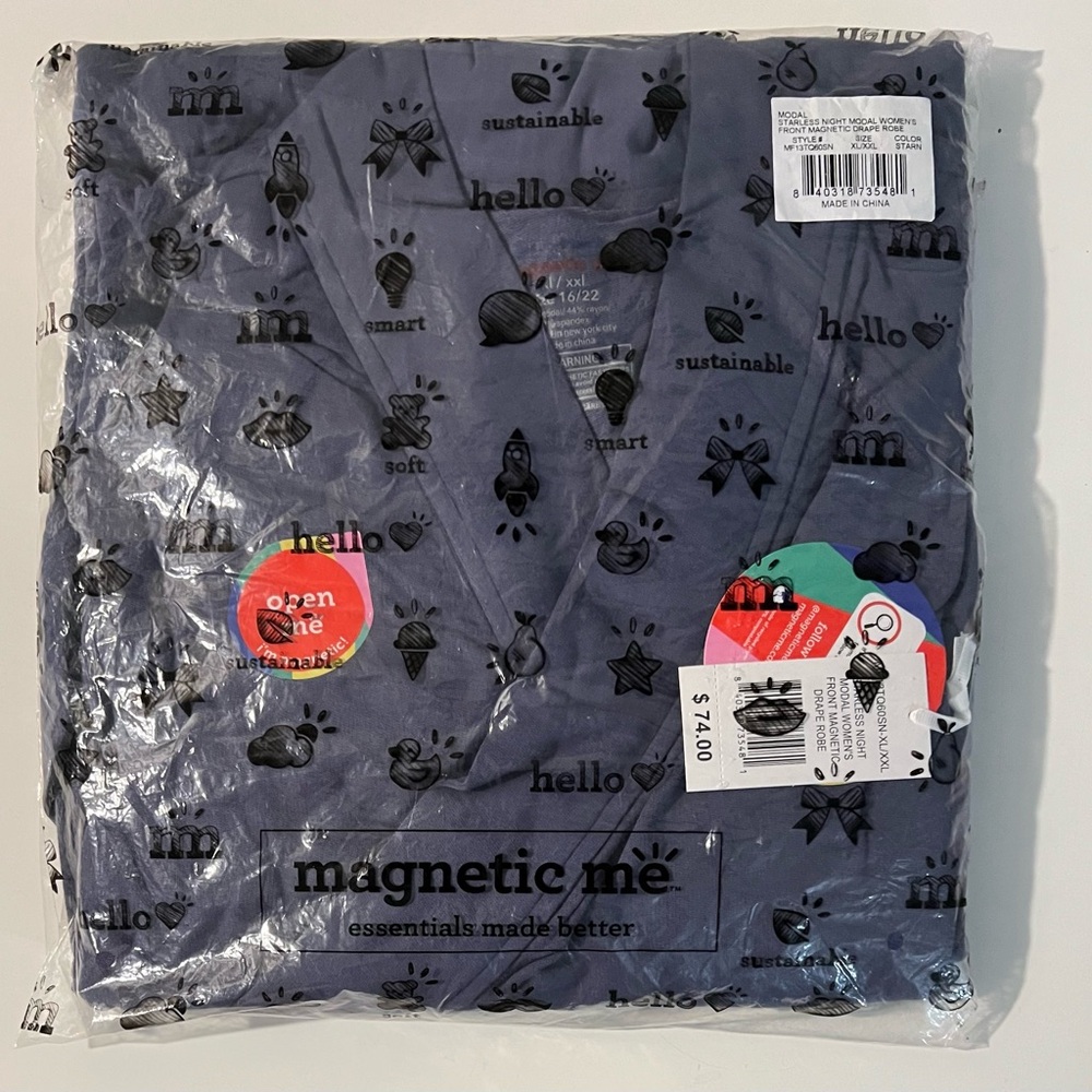 Magnetic Me Starless Night Women's Short Sleeve Gown - XL / XXL